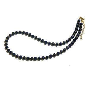 Lapis Lazuli Necklace - Round And Rondelle Beads